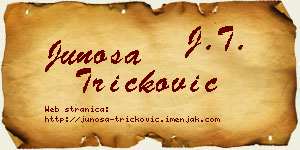 Junoša Tričković vizit kartica